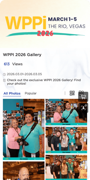 instant photo gallery example for tradeshows