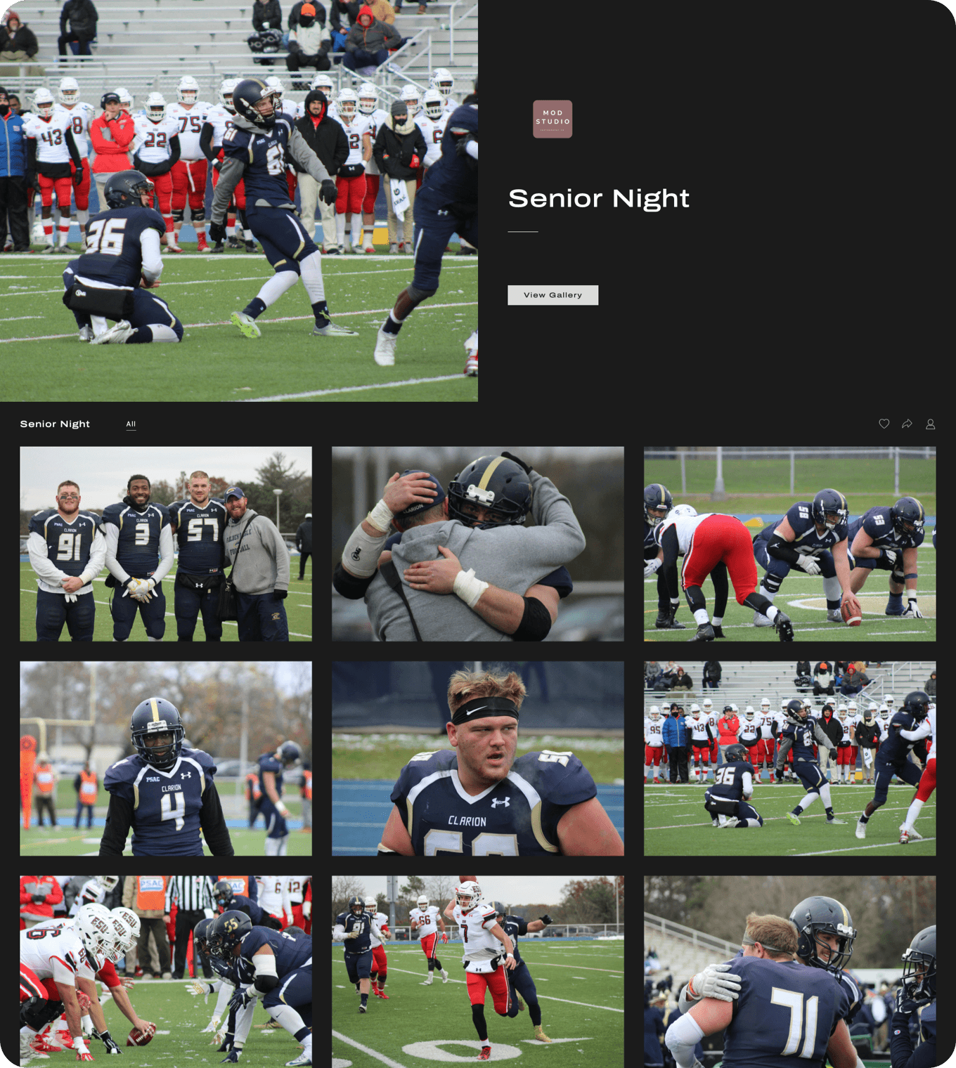 Event photography client gallery used for fast online photo sharing